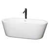 Custom image for White with Shiny White Trim and Matte Black Faucet / 67