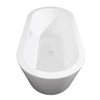 Custom image for White with Shiny White Trim and Matte Black Faucet / 67