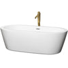 Custom image for White with Polished Chrome Trim and Brushed Gold Faucet / 71