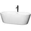 Custom image for White with Shiny White Trim and Matte Black Faucet / 71