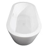 Custom image for White with Shiny White Trim and Matte Black Faucet / 71
