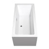 Custom image for White with Polished Chrome Trim and Brushed Gold Faucet / 59.5