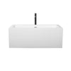 Custom image for White with Shiny White Trim and Matte Black Faucet / 59.5