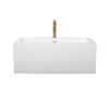 Custom image for White with Shiny White Trim and Brushed Gold Faucet / 59.5