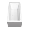 Custom image for White with Shiny White Trim and Brushed Gold Faucet / 59.5