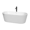 Custom image for White with Shiny White Trim and Matte Black Faucet / 67