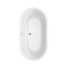Custom image for White with Polished Chrome Trim and Brushed Gold Faucet / 60