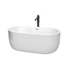 Custom image for White with Polished Chrome Trim and Matte Black Faucet / 60