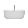 Custom image for White with Polished Chrome Trim and Matte Black Faucet / 60