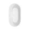 Custom image for White with Shiny White Trim and Brushed Gold Faucet / 60