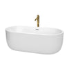 Custom image for White with Polished Chrome Trim and Brushed Gold Faucet / 67