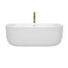 Custom image for White with Shiny White Trim and Brushed Gold Faucet / 67