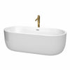 Custom image for White with Polished Chrome Trim and Brushed Gold Faucet / 71