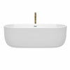 Custom image for White with Polished Chrome Trim and Brushed Gold Faucet / 71