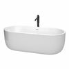 Custom image for White with Shiny White Trim and Matte Black Faucet / 71