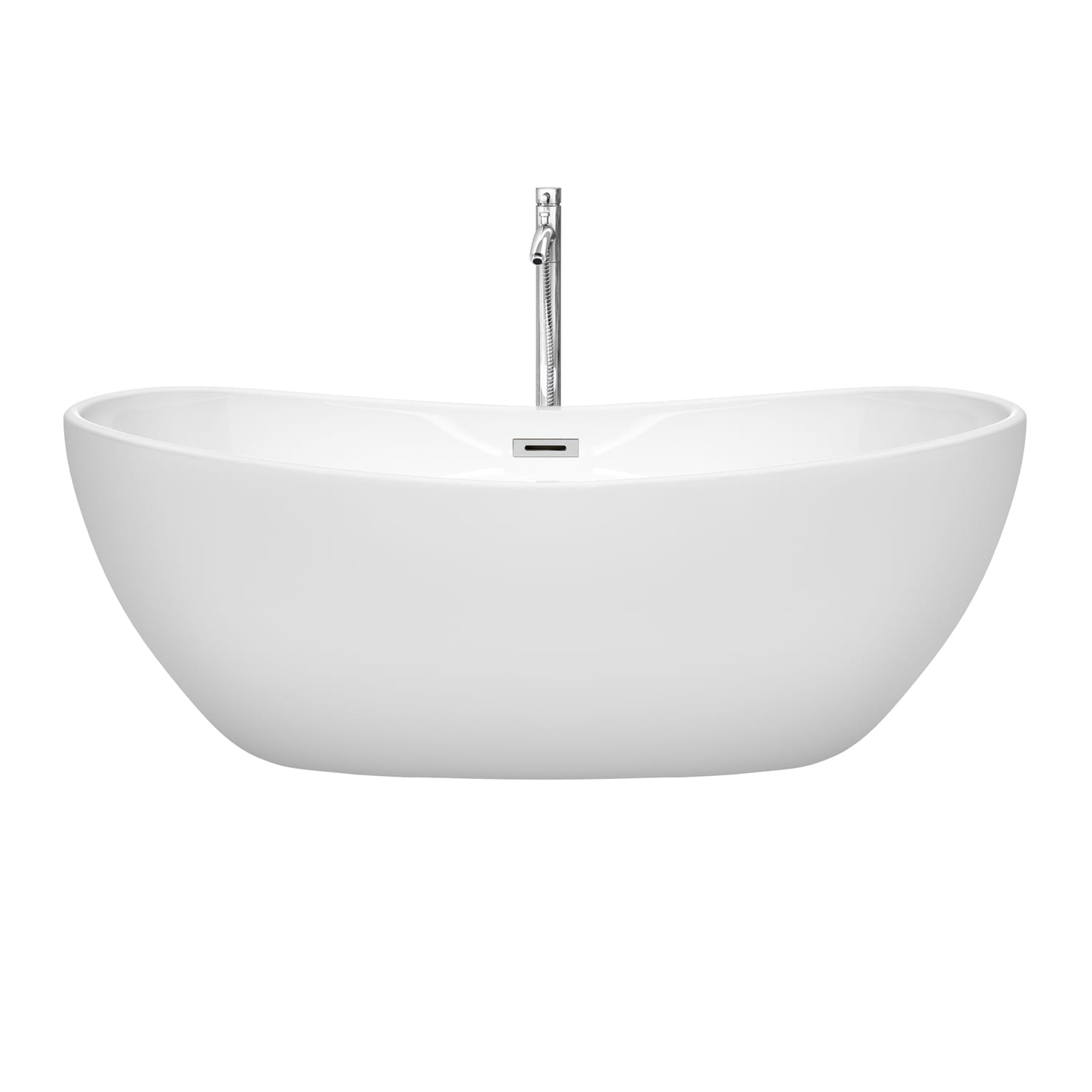 Rebecca Freestanding Acrylic Bathtub With Faucet 65 inch – Modern