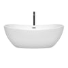 Custom image for White with Polished Chrome Trim and Matte Black Faucet / 65
