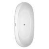 Custom image for White with Polished Chrome Trim and Brushed Gold Faucet / 70