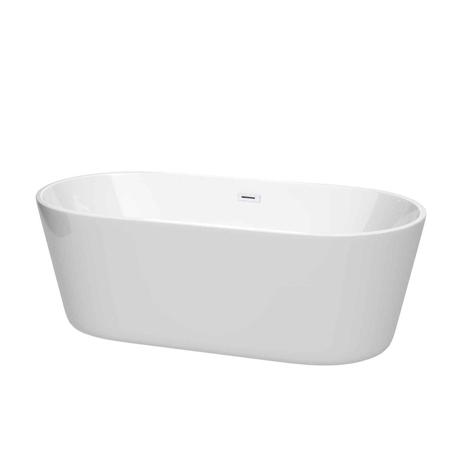 Carissa CD Freestanding Acrylic Bathtub No Faucet 67 inch - Modern