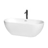 Custom image for White with Polished Chrome Trim and Matte Black Faucet / 67