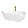Custom image for White with Polished Chrome Trim and Brushed Gold Faucet / 67