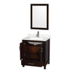 Custom image for Espresso with Brushed Chrome Trim / Giotto Quartz, Rectangular Sink / 24