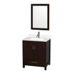 Custom image for Espresso with Brushed Chrome Trim / Giotto Quartz, Rectangular Sink / 24