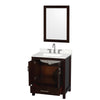 Custom image for Espresso with Brushed Chrome Trim / Giotto Quartz, Rectangular Sink / 24