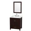 Custom image for Espresso with Brushed Chrome Trim / Giotto Quartz, Rectangular Sink / 24