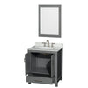 Custom image for Dark Gray with Brushed Chrome Trim / White Carrara Marble, Oval Sink / 24