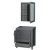 Custom image for Dark Gray with Brushed Chrome Trim / Medicine Cabinet