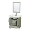 Custom image for Light Green with Brushed Nickel Trim / Carrara Cultured Marble, Rectangular Sink / 24