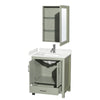 Custom image for Light Green with Brushed Nickel Trim / Carrara Cultured Marble, Rectangular Sink / Medicine Cabinet