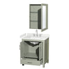 Custom image for Light Green with Brushed Nickel Trim / Carrara Cultured Marble, Rectangular Sink / Medicine Cabinet