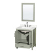 Custom image for Light Green with Brushed Nickel Trim / Giotto Quartz, Rectangular Sink / 24