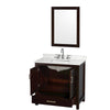 Custom image for Espresso with Brushed Chrome Trim / Giotto Quartz, Rectangular Sink / 24