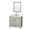 Custom image for Light Green with Brushed Nickel Trim / Giotto Quartz, Rectangular Sink / 24