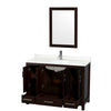 Custom image for Espresso with Brushed Chrome Trim / Giotto Quartz, Rectangular Sink / 24