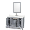 Custom image for Gray with Brushed Chrome Trim / Giotto Quartz, Rectangular Sink / 24