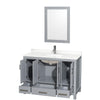 Custom image for Gray with Brushed Chrome Trim / White Quartz, Rectangular Sink / 24