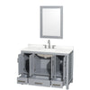 Custom image for Gray with Brushed Chrome Trim / White Quartz, Rectangular Sink / 24