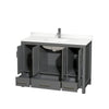 Custom image for Dark Gray with Brushed Chrome Trim / White Quartz, Rectangular Sink / No Mirror