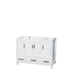 Custom image for White with Brushed Chrome Trim / White Carrara Marble, Rectangular Sink / 24