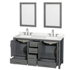 Custom image for Dark Gray with Brushed Chrome Trim / Giotto Quartz, Rectangular Sink / 24