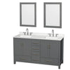 Custom image for Dark Gray with Brushed Chrome Trim / Giotto Quartz, Rectangular Sink / 24