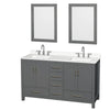 Custom image for Dark Gray with Brushed Chrome Trim / White Quartz, Rectangular Sink / 24