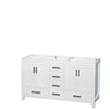 Custom image for White with Brushed Chrome Trim / White Carrara Marble, Rectangular Sink / 24
