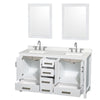 Custom image for White with Brushed Chrome Trim / Giotto Quartz, Rectangular Sink / 24