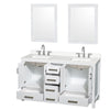 Custom image for White with Brushed Chrome Trim / White Quartz, Rectangular Sink / 24