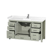 Custom image for Light Green with Brushed Nickel Trim / White Cultured Marble, Rectangular Sink / No Mirror